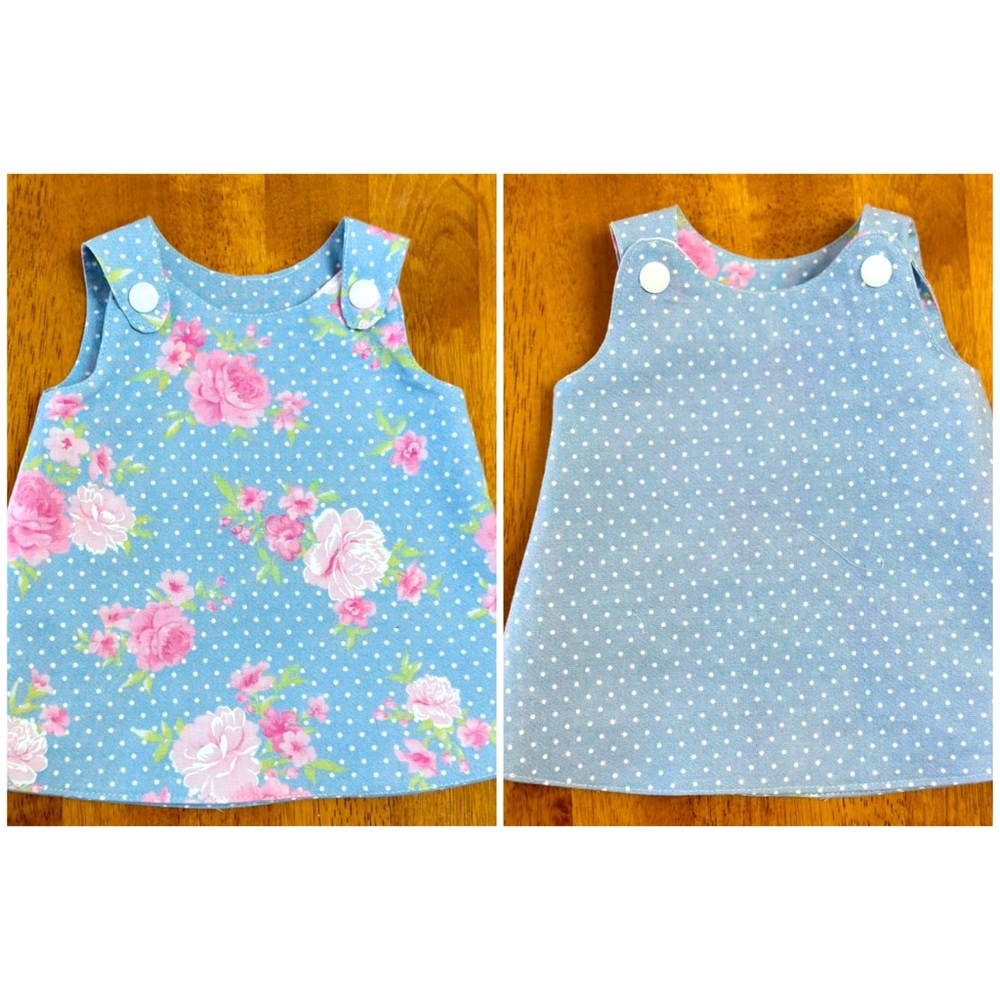 Preemie Reversible Dress Pinafore